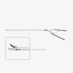 GERATI Laparoscopic Needle Holder, Axial Type, Curved